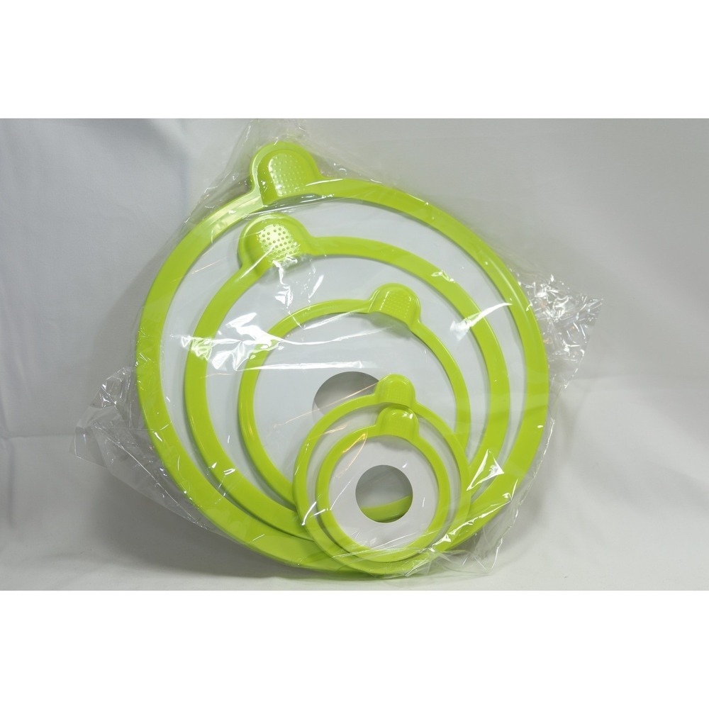 Set of 5 Kitchen Master Smart Lids Universal Lid Set Green Covers Food Saver